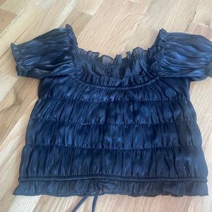 adorable ruched tiger mist shirt NEVER WORN